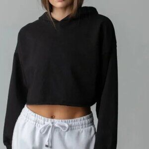 Talentless Womens Heavyweight Cropped Hoodie